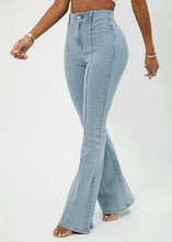 Load image into Gallery viewer, Body Goals Flared Acid wash Jeans