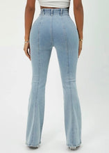 Load image into Gallery viewer, Body Goals Flared Acid wash Jeans