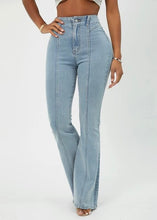 Load image into Gallery viewer, Body Goals Flared Acid wash Jeans