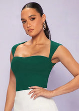 Load image into Gallery viewer, Hailey Capped Sleeve Sweetheart Top