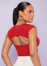 Load image into Gallery viewer, Hailey Capped Sleeve Sweetheart Top