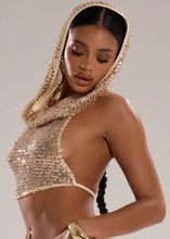 Load image into Gallery viewer, Imani Sequin Hooded Crop Top