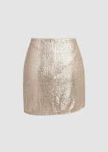 Cargar imagen en el visor de la galería, Oh So Festive Knot Detail Sequin Mini Skirt