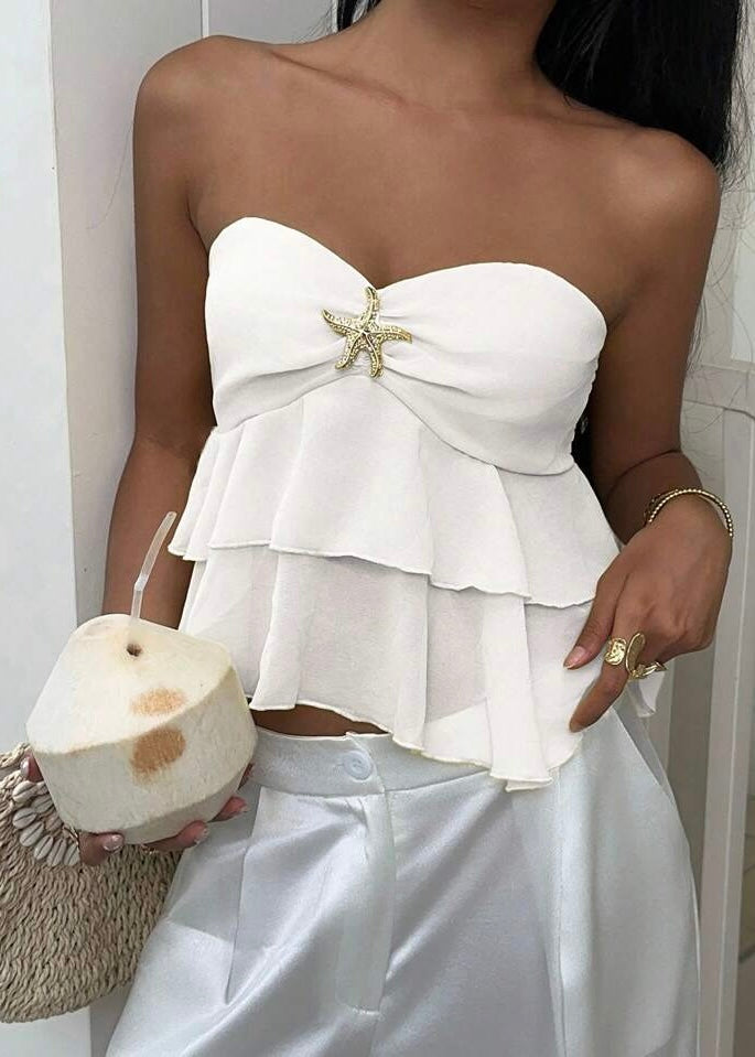 Starfish Detail Frill Top