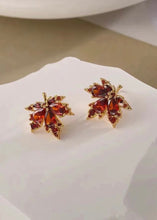 Load image into Gallery viewer, Maple Leaf Fall Inspired Earrings