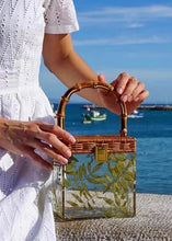 Load image into Gallery viewer, Selva Tropical Palm Print Bamboo Bag