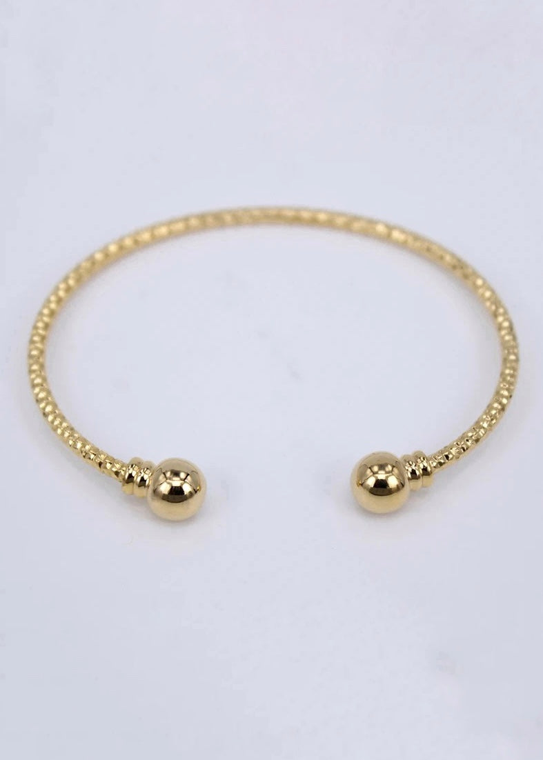 Gold Textured Bracelet