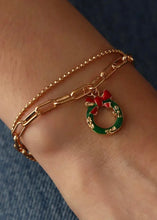 Cargar imagen en el visor de la galería, Christmas Wreath Bracelet