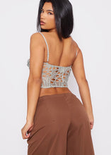 Load image into Gallery viewer, Risky Business Mesh Cut Out Bustier