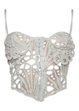 Load image into Gallery viewer, Risky Business Mesh Cut Out Bustier