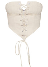 Load image into Gallery viewer, Start Up Lace Up Denim Corset