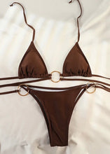 Cargar imagen en el visor de la galería, Sea Salt Ring Detail Chocolate Bikini