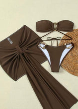 Load image into Gallery viewer, Line It Up Gold Detail Bikini Set