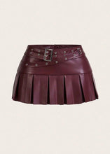 Load image into Gallery viewer, Berry Wild Micro Pleated Skirt