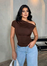 Load image into Gallery viewer, Tawny Asymmetric Top