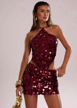 Load image into Gallery viewer, Kris Kringle Sequin Mini Skirt