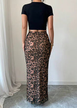 Load image into Gallery viewer, Never Call Me Leopard Maxi Skirt