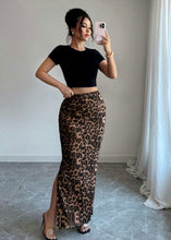 Load image into Gallery viewer, Never Call Me Leopard Maxi Skirt