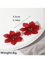 Load image into Gallery viewer, Aqua Blue Floral Earrings