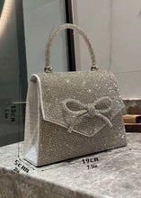 Load image into Gallery viewer, Esmerelda Silver Rhinestone Bag