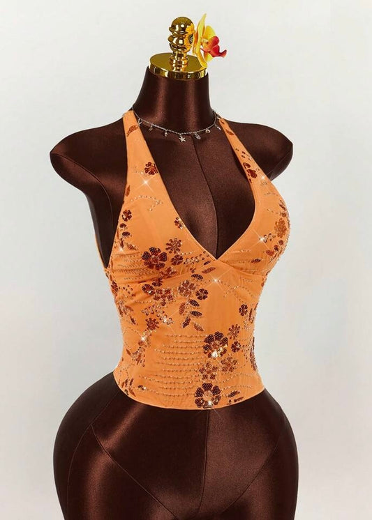 Aperol Hour Halter Top