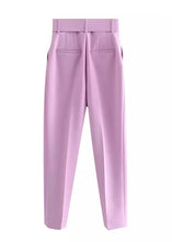 Cargar imagen en el visor de la galería, Paris Belted High Waisted Trousers - The Style Guide TT