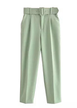Cargar imagen en el visor de la galería, Paris Belted High Waisted Trousers - The Style Guide TT