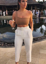 Cargar imagen en el visor de la galería, Paris Belted High Waisted Trousers - The Style Guide TT