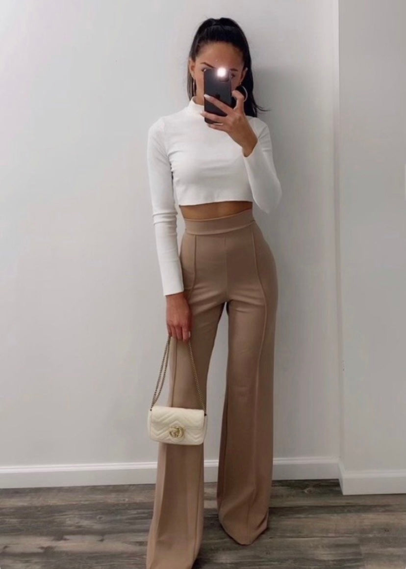 Bella High Waisted Wide Leg Trousers - The Style Guide TT