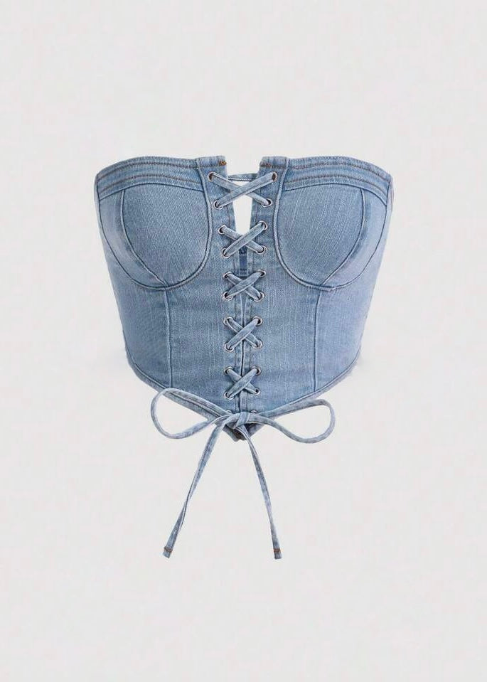 Love Don't Change Denim Corset