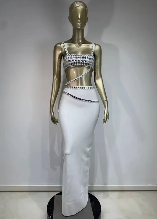 Athena Gem Detail Cut Out Dress