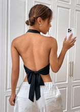 Load image into Gallery viewer, Velma Button Up Backless Halter Top
