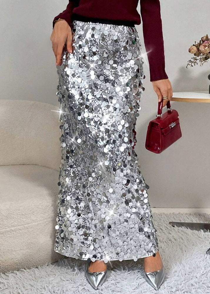 Go Below Zero Sequin Maxi Skirt