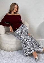 Load image into Gallery viewer, Go Below Zero Sequin Maxi Skirt
