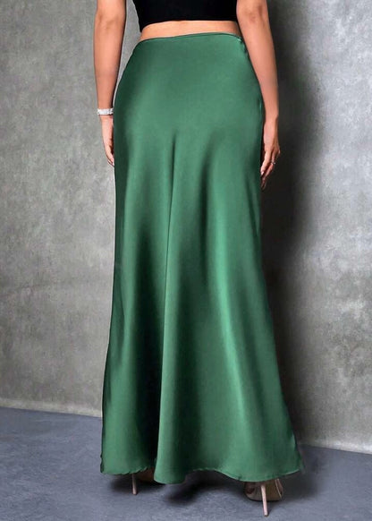 Winterberry Satin Maxi Skirt