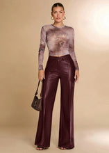 Load image into Gallery viewer, Cinnamon Spiked Faux Leather Trousers
