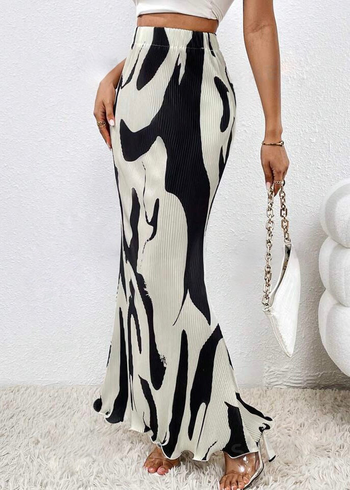 Call My Line Graphic Maxi Skirt