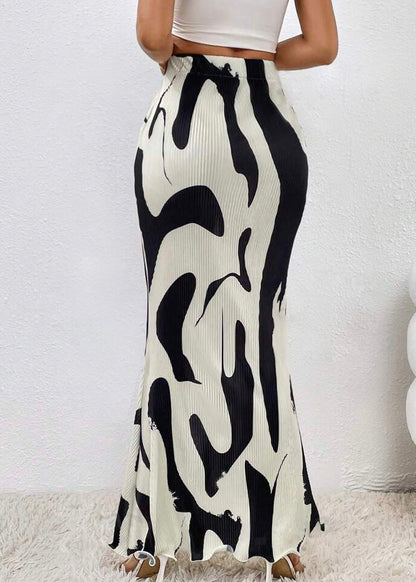 Call My Line Graphic Maxi Skirt