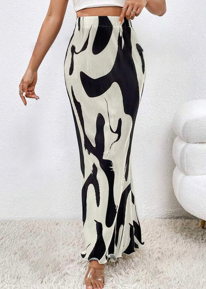 Call My Line Graphic Maxi Skirt