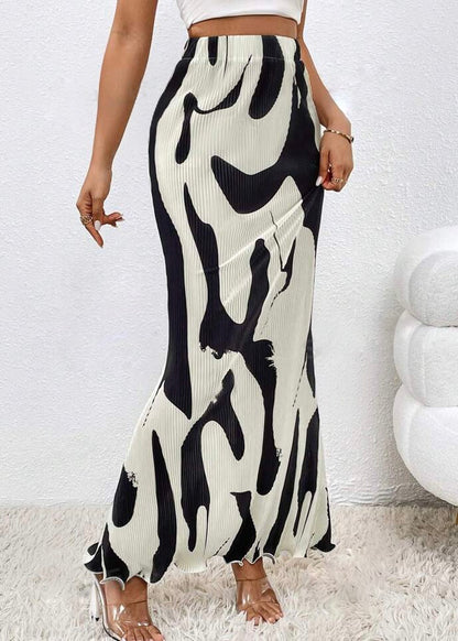 Call My Line Graphic Maxi Skirt