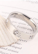 Cargar imagen en el visor de la galería, Cubic Zirconia Encrusted Stainless Steel Ring
