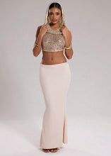 Load image into Gallery viewer, Imani Sequin Hooded Crop Top
