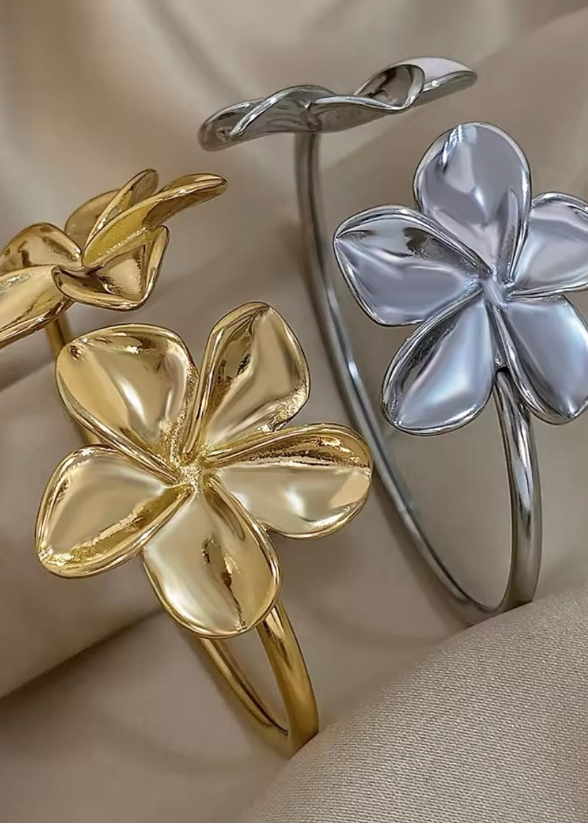 Hydrangea Adjustable Cuff Bracelet