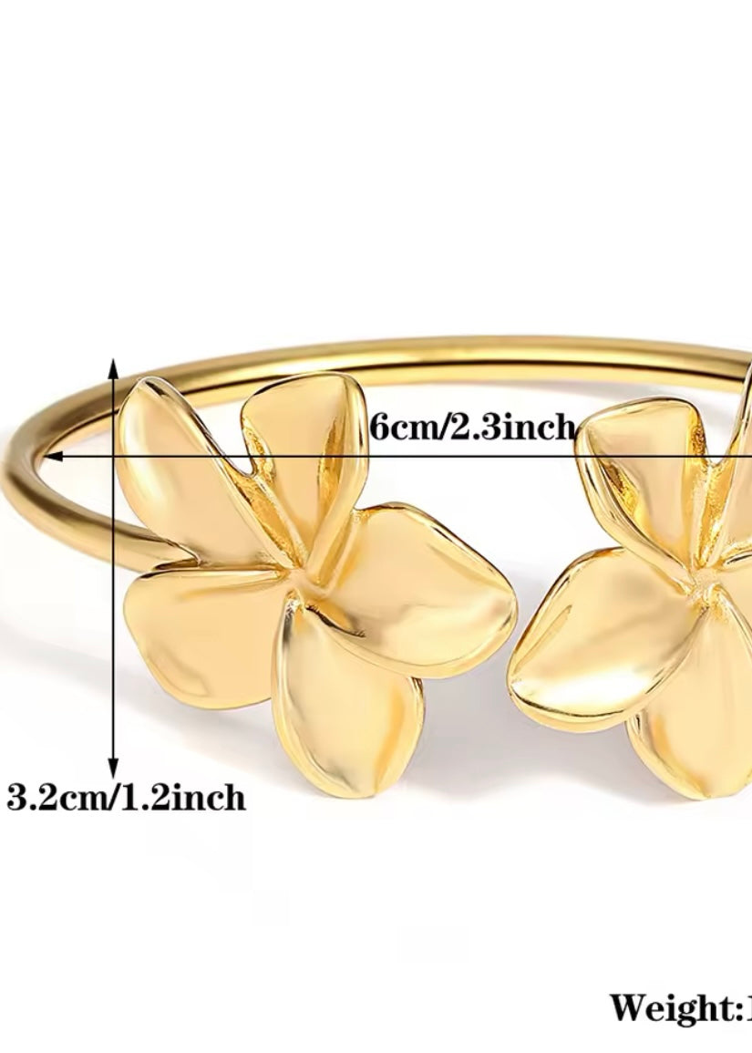 Hydrangea Adjustable Cuff Bracelet