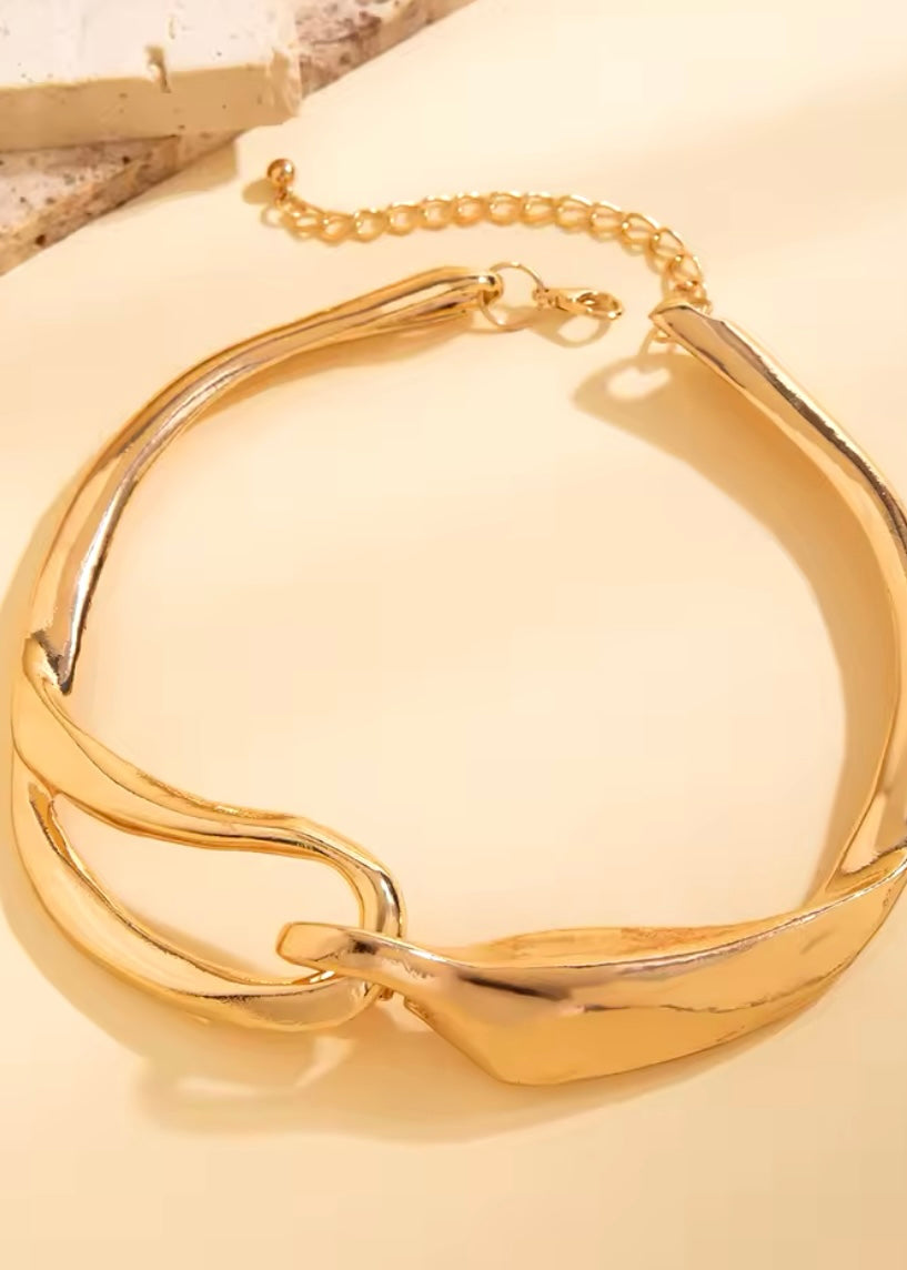 Chunky Torques Choker Necklace