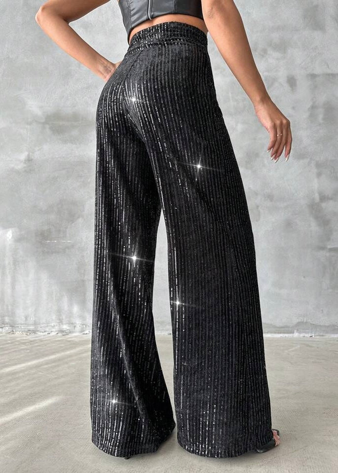 Grand Evening Sequin Wide Leg Trousers