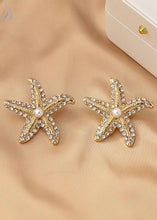 Load image into Gallery viewer, Pearl Detail Starfish Earrings
