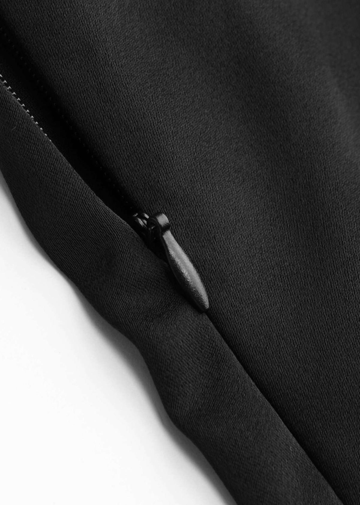 Chic Thoughts Black Satin Mini Skirt