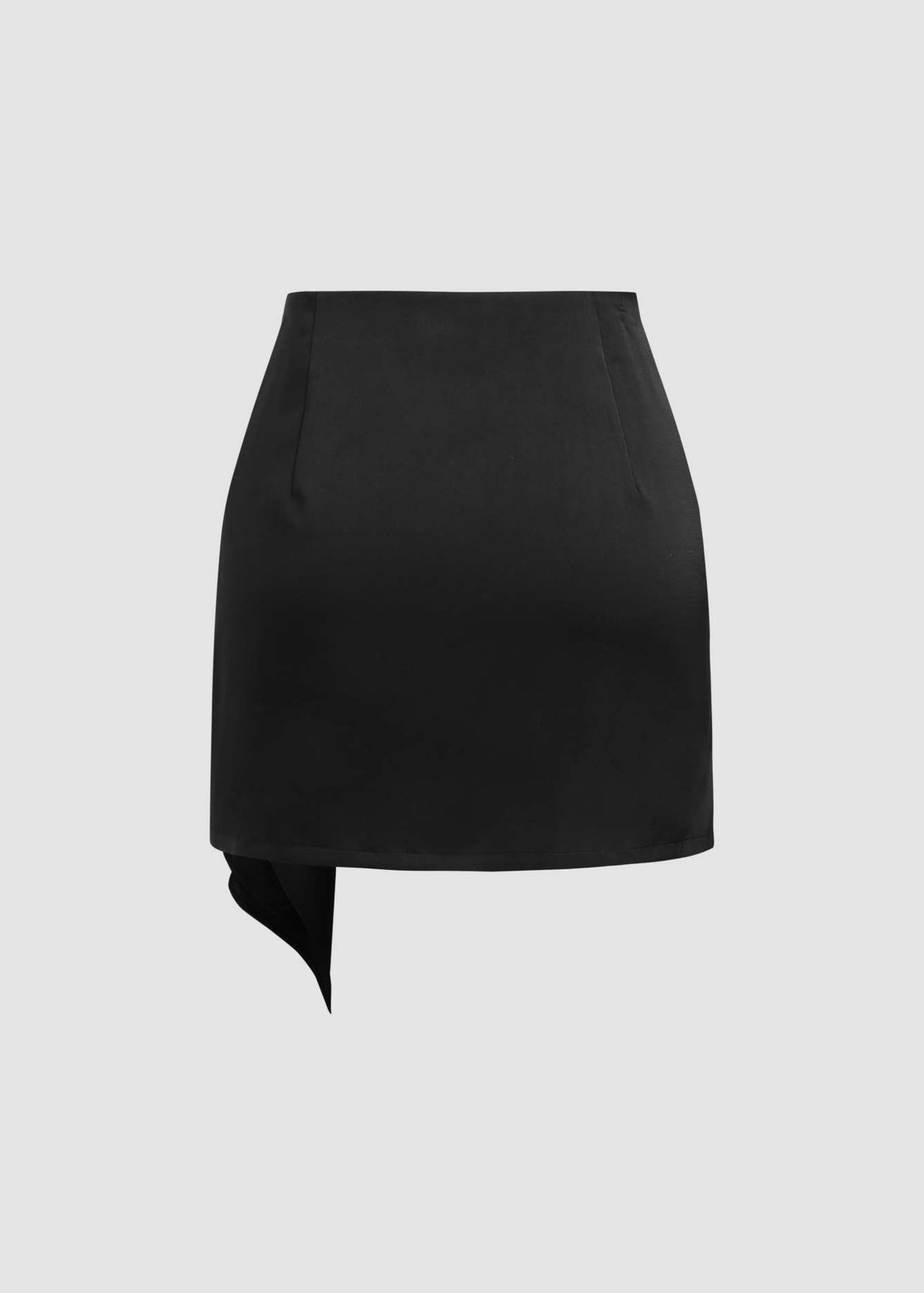 Chic Thoughts Black Satin Mini Skirt