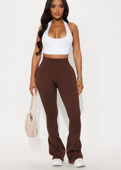 Body Talk Flared High Waisted Pants
